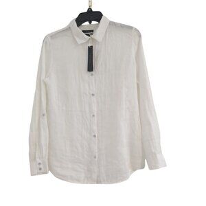 Tahari 100 % Linen Women Full Sleeve Shirt Dress.